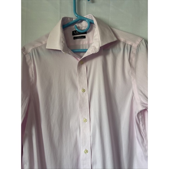 Lauren Ralph Lauren Slim‎ Fit Non Iron Button Up Shirt Pink Mens 14.5 32/33 - Picture 3 of 6